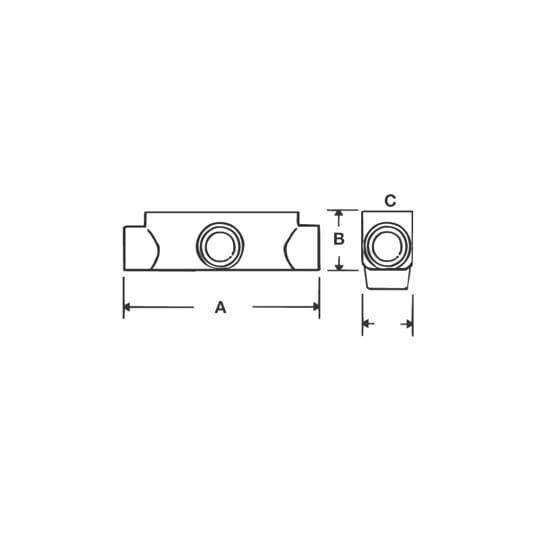 Iberville® CITBA-1 Type TB Conduit Body, 1 in Hub, Cast Aluminum