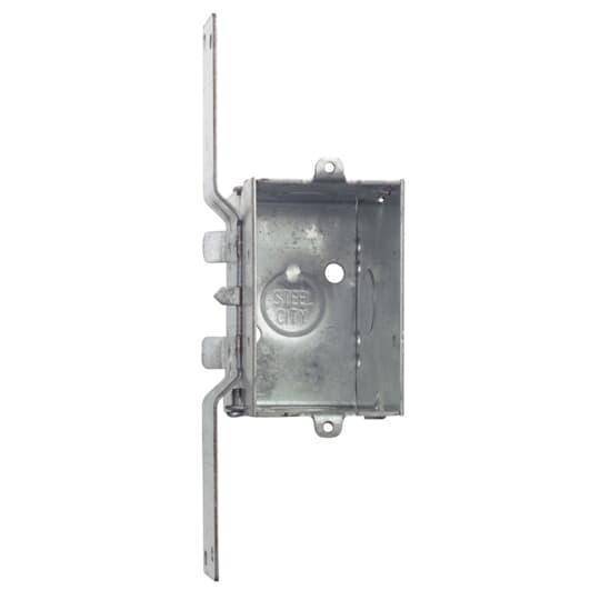 Steel City® CWV-1/2 Gangable Welded Style Switch Box, Steel, 14 cu-in Capacity, 1 Gang, 1 Outlet, 3 Knockouts, 2 in W x 2-3/4 in D x 3 in H