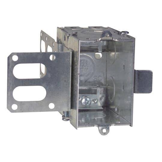 Steel City® CXLE-SSX Gangable Switch Box With Knockout, Steel, 18 cu-in Capacity, 1 Outlets, 4 Knockouts, 2 in W x 3-1/2 in D x 3 in H