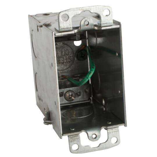 Steel City® CXP Gangable Switch Box With Knockout, Steel, 18 cu-in Capacity, 1 Outlets, 2 in W x 3-1/2 in D x 3 in H