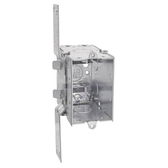 Steel City® CXV-25R Gangable Switch Box With Knockout, Steel, 18 cu-in Capacity, 1 Outlets, 2 in W x 3-1/2 in D x 3 in H