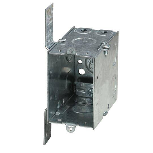 Steel City® CXWV-25R Gangable Switch Box With Knockout, Steel, 18 cu-in Capacity, 1 Outlets, 2 in W x 3-1/2 in D x 3 in H