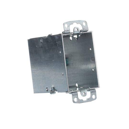 Steel City® CY-1/2CN Gangable Switch Box With Knockout, Steel, 18 cu-in Capacity, 1 Outlets, 2 in W x 3-1/2 in D x 3 in H