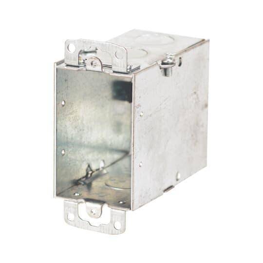 Steel City® CY-1/2CN Gangable Switch Box With Knockout, Steel, 18 cu-in Capacity, 1 Outlets, 2 in W x 3-1/2 in D x 3 in H