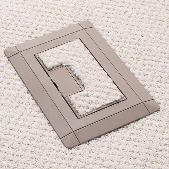 Carlon® E9761B Multi-Gang Non-Metallic Floor Box Cover, 5 in L x 7.13 in W, Thermoplastic