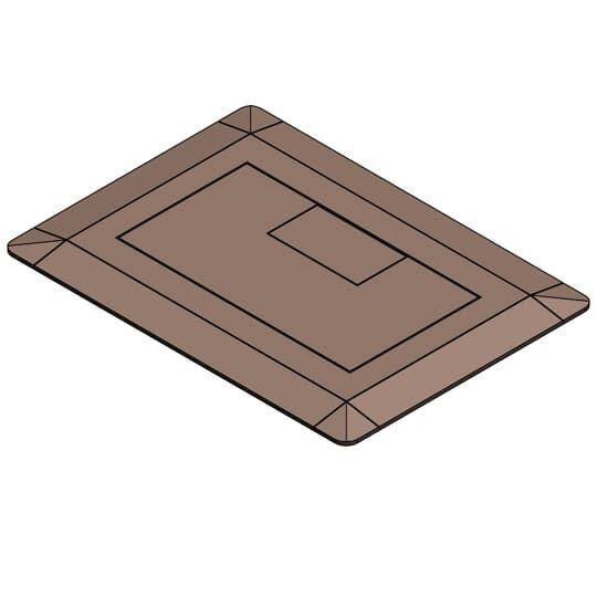 Carlon® E9761C Multi-Gang Non-Metallic Floor Box Cover, 5 in L x 7.13 in W, Thermoplastic