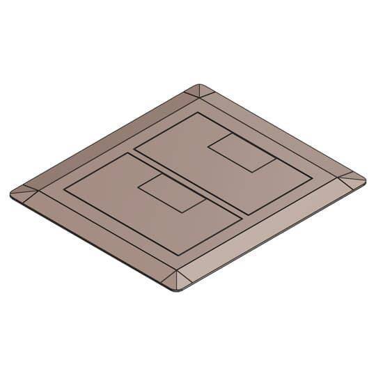 Carlon® E9762C Multi-Gang Non-Metallic Floor Box Cover, 8-1/4 in L x 7.13 in W, Thermoplastic