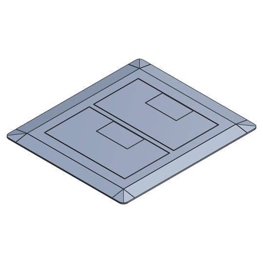 Carlon® E9762S Multi-Gang Non-Metallic Floor Box Cover, 8-1/4 in L x 7.13 in W, Thermoplastic