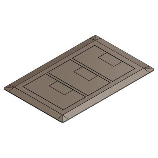 Carlon® E9763B Multi-Gang Non-Metallic Floor Box Cover, 11-1/2 in L x 7.13 in W, Thermoplastic