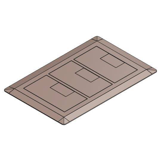 Carlon® E9763C Multi-Gang Non-Metallic Floor Box Cover, 11-1/2 in L x 7.13 in W, Thermoplastic