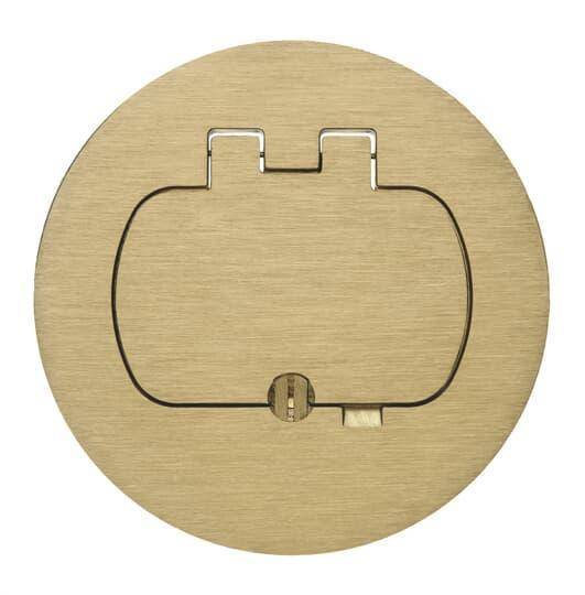 Carlon® E97BR 1-Door Floor Box Cover, Brass