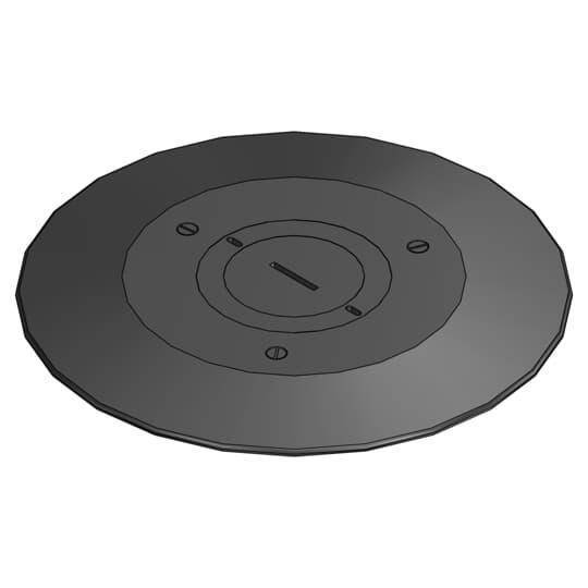 Steel City® FFPT3-CVR-BRN Poke-Through Cover, 7 in Dia, Aluminum