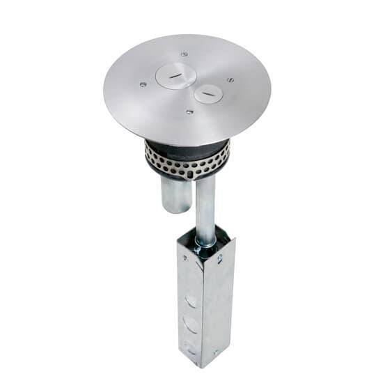 Steel City® FFPT4 Poke-Through Base Unit, 4 in Hole, Die Cast Zinc/Galvanized Steel