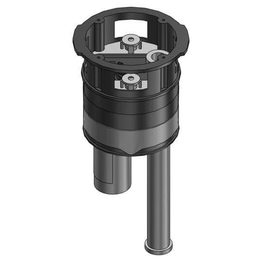 Steel City® FFPT4-C Poke-Through Base Unit, 4 in Hole, For Use With Poke Through System, 1/2 in, 3/4 in Knockout, Die Cast Zinc/Steel