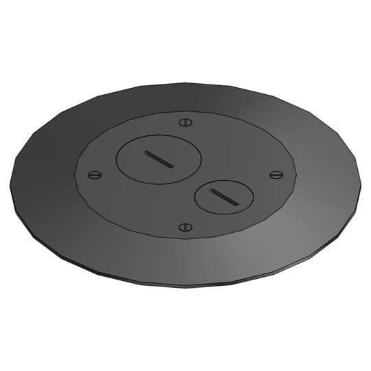 Steel City® FFPT4-CVR-BLK Poke-Through Cover, 7-1/4 in Dia, Aluminum