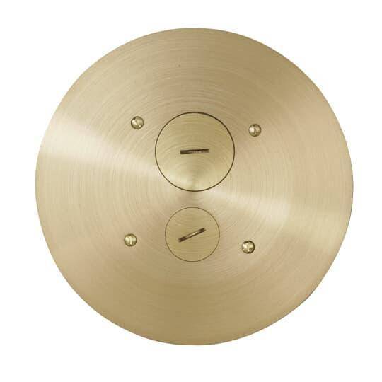 Steel City® FFPT4-CVR-BRS Poke-Through Cover, 7-1/4 in Dia, Brass