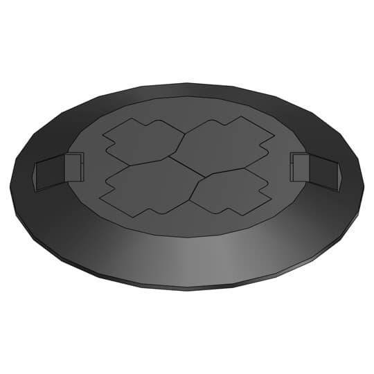 Steel City® FPT3-CVR-BLK Poke-Through Cover, 7-1/2 in Dia, Aluminum