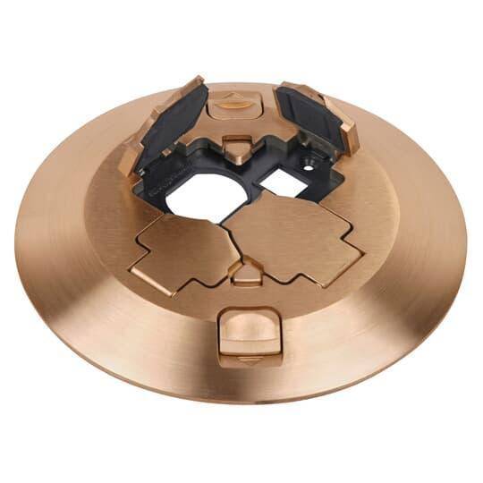 Steel City® FPT3-CVR-BRS Poke-Through Cover, 7-1/2 in Dia, Brass