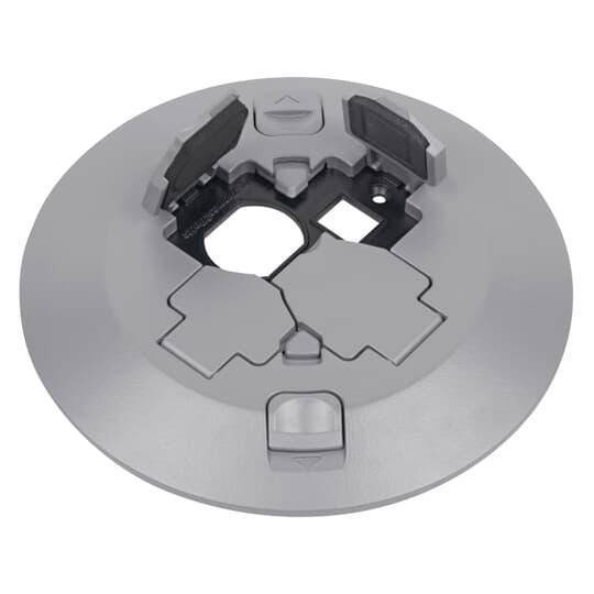 Steel City® FPT3-CVR-GRY Poke-Through Cover, 7-1/2 in Dia, Aluminum