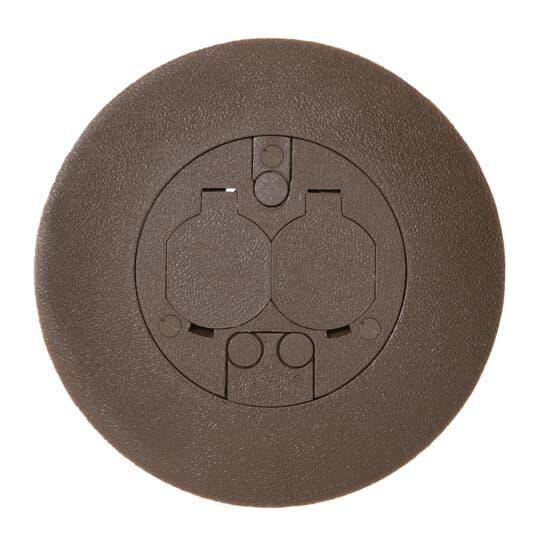 Steel City® FPT441-SW-BRN Non-Metallic Poke-Through Cover, 7 in Dia