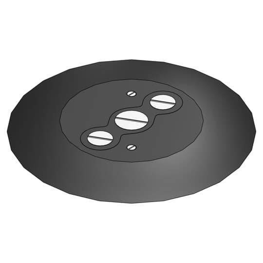 Steel City® MopTite™ FPT442-SW-BLK Non-Metallic Poke-Through Cover, 7 in Dia