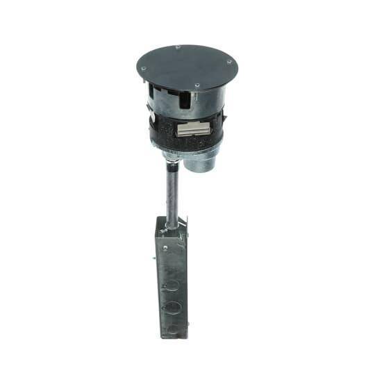 Steel City® FPT4-4P-4C Poke-Through Base Unit, 4 in Hole, For Use With Poke Through System, 1/2 in, 3/4 in Knockout, Die Cast Zinc/Steel