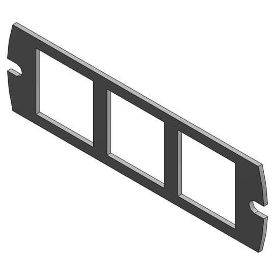 Steel City® FPT4-CPA-3PAN Communication Device Plate, 4 in L x 4 in W, Steel