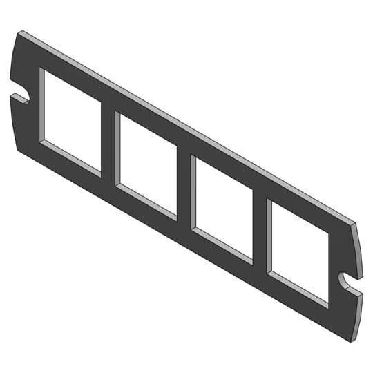 Steel City® FPT4-CPA-4SYS Compartment A Communications Device Plate, Steel