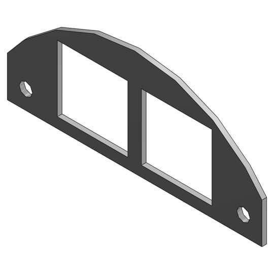Steel City® FPT4-CPB-2ORT Compartment B Communications Device Plate, Steel