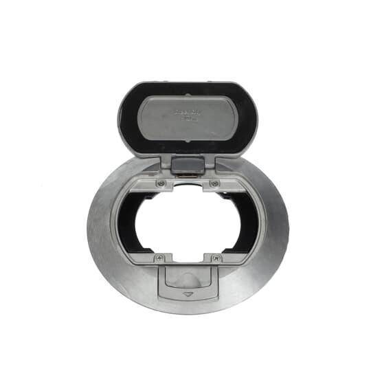 Steel City® FPT4-CVR-TALM Poke-Through Cover, 7-1/2 in Dia, Aluminum