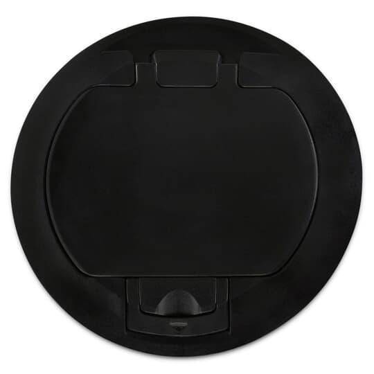 Steel City® FPT4-CVR-TBLK Poke-Through Cover, 8 in Dia, Aluminum