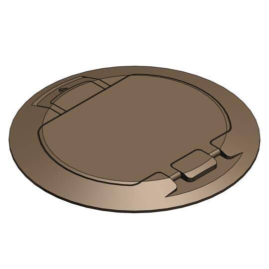 Steel City® FPT4-CVR-TBRN Poke-Through Cover, 8 in Dia, Aluminum