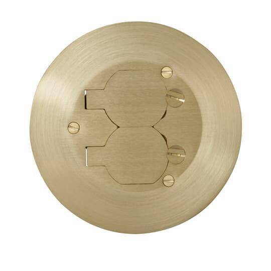 Steel City® FPTCACP Poke-Through Cover, 5-3/4 in Dia, Brass