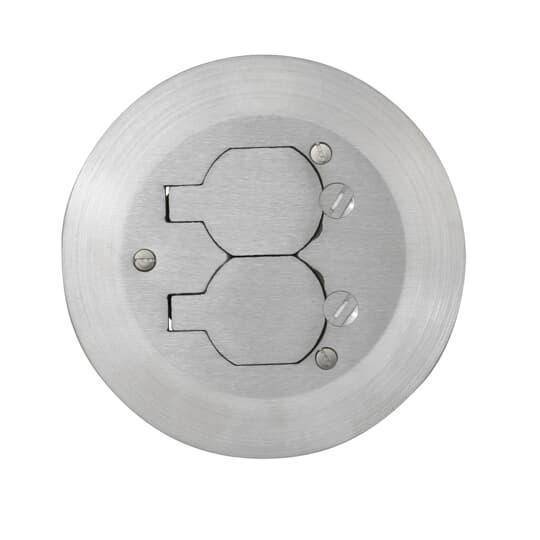 Steel City® FPTCACP-AL Poke-Through Cover, 5-3/4 in Dia, Aluminum