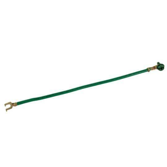 Steel City® GSC-12-S Insulated Grounding Pigtail, 12 AWG Stranded Wire, 8 in L, Fork Tongue Terminal, Steel