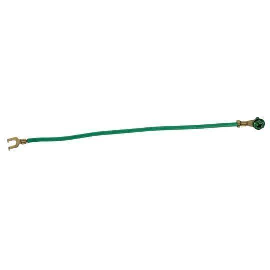 Steel City® GSC-14-S Insulated Grounding Pigtail, 14 AWG Stranded Wire, 8 in L, Fork Tongue Terminal, Steel