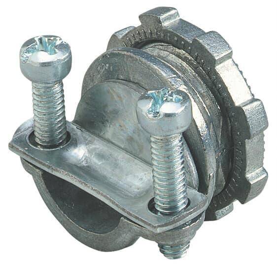 Steel City® NC301-1 Clamp Type Connector, 3/8 in Trade, 0.18 to 0.64 in Cable Openings, Die Cast Zinc