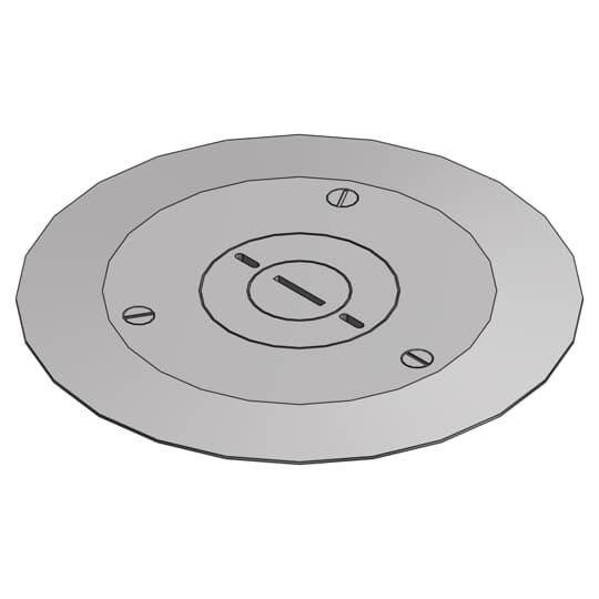 Steel City® P60-34-2CACP-AL 1-Piece Carpet Floor Plate, 5-3/4 in Dia, Aluminum