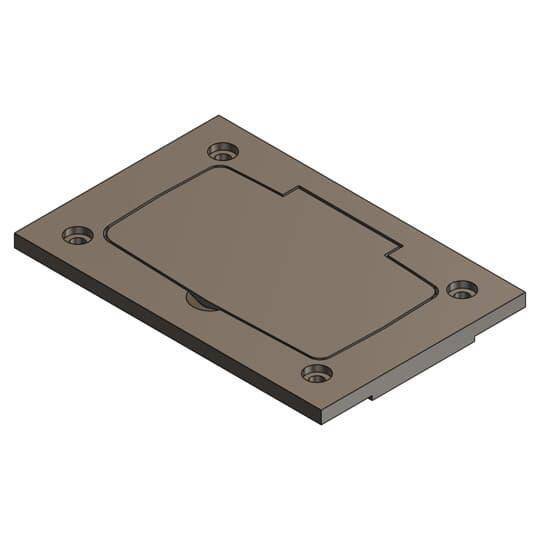Steel City® P64P-URC-BRN Universal Floor Box Cover, 3 in L x 4-1/2 in W, Plastic