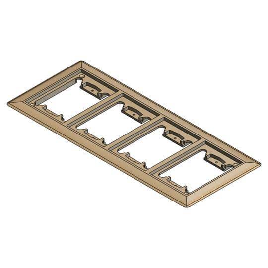 Steel City® P64-4GCP P-64 Carpet Plate, 13-5/8 in L x 6-1/8 in W, Brass