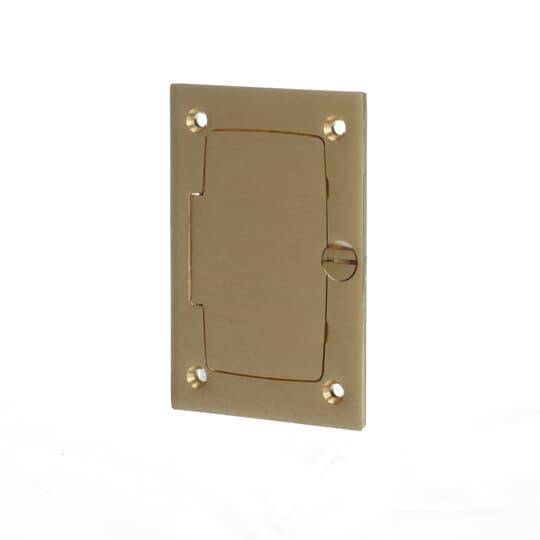 Steel City® MopTite™ P64-GFCI Cover Plate With GFCI Flip Lid, 4-1/2 in L x 3 in W, Brass