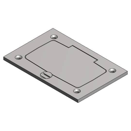 Steel City® MopTite™ P64-GFCI-AL Cover Plate With GFCI Flip Lid, 4-1/2 in L x 3 in W, Aluminum