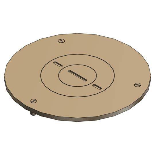 Steel City® P-60-3/4-2 Cover Plate, 4 in Dia, Brass