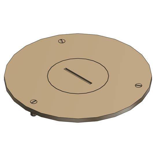 Steel City® P-60-1-1/4 Cover Plate, 4 in Dia, Brass