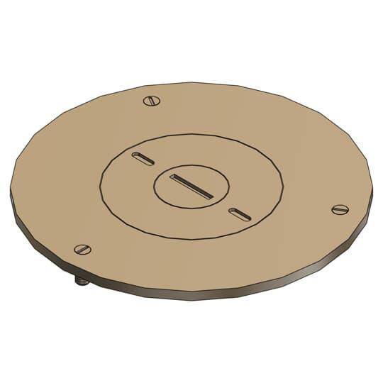 Steel City® P-60-1/2-2 Cover Plate, 4 in Dia, Brass