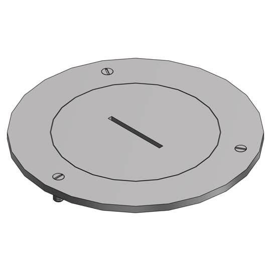 Steel City® P-60-2-5/8-AL Cover Plate, 4 in Dia, Aluminum