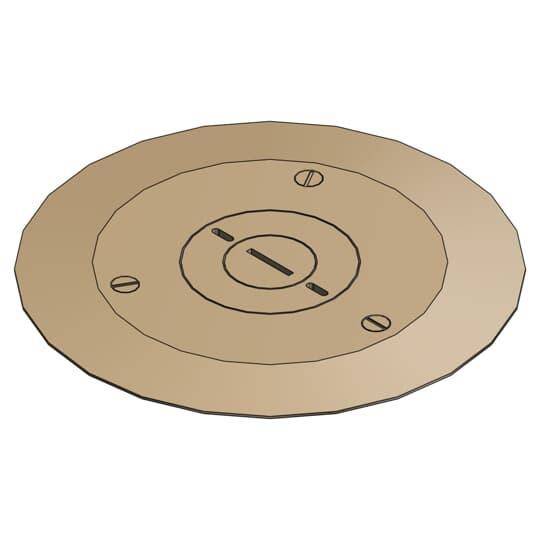 Steel City® P-60-3/4-2-CACP 1-Piece Carpet Plate, 5-3/4 in Dia, Brass