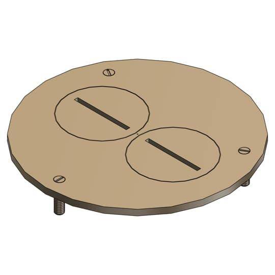 Steel City® P-60-DU Cover Plate, 4 in Dia, Brass
