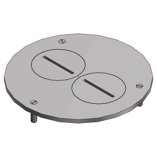 Steel City® P-60-DU-AL Cover Plate, 4 in Dia, Aluminum