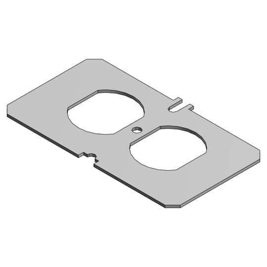 Steel City® MopTite™ P-60-Q Face Plate, 8-13/16 in L x 4-11/16 in W x 3-5/8 in D, Steel